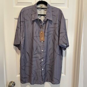 Gray Casual Button Down Shirt with Classic Collar